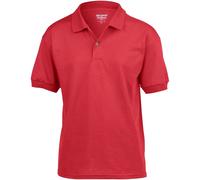 (M, Red) Gildan DryBlend Childrens Unisex Jersey Polo Shirt (Pack Of 2)