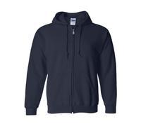Gildan Fleece Zip Hoodie Sweatshirt, Style G18600, Dark Navy, L