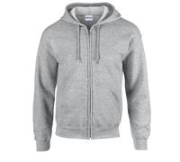 Gildan Full Zip Hoodie Mens Womens Heavy Blend Fleece Hooded Sweatshirt Jacket