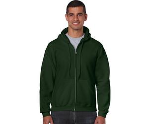 GILDAN Heavy Blend 18600 Adult Hooded Sweat Jacket XL Forest Green