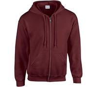 GILDAN Heavy Blend 8 oz. 50/50 Full Zip Hood (G186), Maroon, XX-Large