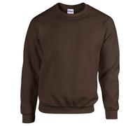 Gildan Heavy Blend Adult Crew Neck Sweatshirt Dark Chocolate Soft Pilling