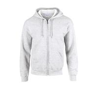 Gildan Heavy Blend Adult Full Zip Hooded Sweatshirt, Ash Grey, XL