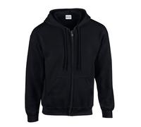 Gildan Heavy Blend Adult Full Zip Hooded Sweatshirt, Black, S