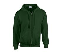 Gildan Heavy Blend Adult Full Zip Hooded Sweatshirt, Forest Green, L