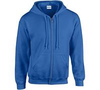 Gildan Heavy Blend Adult Full Zip Hooded Sweatshirt Royal M with Air Jet Yarn