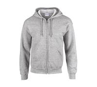 Gildan Heavy Blend Adult Full Zip Hooded Sweatshirt, Sport Grey, M
