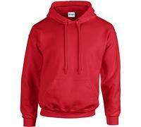 GILDAN Heavy Blend Adult Unisex Hooded Sweatshirt/Hoodie (5XL) (Red)