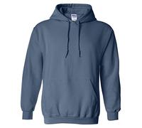 (XL, Indigo Blue) Gildan Heavy Blend Adult Unisex Hooded Sweatshirt / Hoodie
