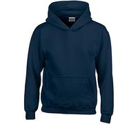 GILDAN Heavy Blend Childrens Unisex Hooded Sweatshirt Top/Hoodie (L) (Navy)