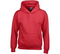 GILDAN Heavy Blend Childrens Unisex Hooded Sweatshirt Top/Hoodie (L) (Red)