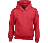 GILDAN Heavy Blend Childrens Unisex Hooded Sweatshirt Top/Hoodie (M) (Red)