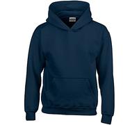 GILDAN Heavy Blend Childrens Unisex Hooded Sweatshirt Top/Hoodie (XL) (Navy)