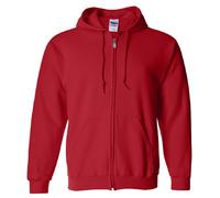 Gildan Heavy Blend Full Zip Hooded Sweatshirt Top in Red | Size: 5XL Gildan Red 5XL