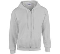 Gildan Heavy Blend Full Zip Hoodie Sport Grey Casual Warm Comfortable