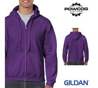 GILDAN Heavy Blend Hooded Sweatshirt - Full Zip Top Classic Fit Plain Men Women