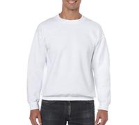 (L, White) Gildan Heavy Blend Unisex Adult Crewneck Sweatshirt
