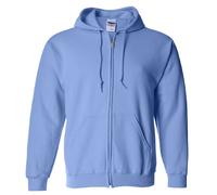 Gildan Heavy Blend Unisex Adult Full Zip Hooded Sweatshirt Top (S) (Carolina Blue)