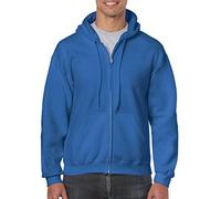 Gildan Heavy Blend Unisex Adult Full Zip Hooded Sweatshirt Top (XL) (Carolina Blue)