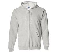 Gildan Heavy Blend Unisex Adult Full Zip Hooded Sweatshirt Top (2XL) (Ash)