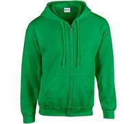 (2XL, Irish Green) Gildan Heavy Blend Unisex Adult Full Zip Hooded Sweatshirt Top