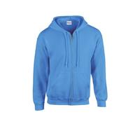 Gildan Heavy Blend Unisex Adult Full Zip Hooded Sweatshirt Top (L) (Carolina Blue)
