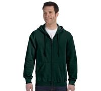 Gildan Heavy Blend Unisex Adult Full Zip Hooded Sweatshirt Top (M) (Forest Green)