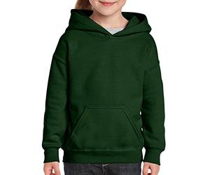 Gildan Heavy Blend™ Youth Hooded Sweatshirt and Sizes Boys Girls (Large Kids 9-11 Yrs, Bottle Green)