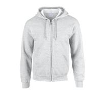 Gildan Full-Zip Hooded Sweatshirt Heavy Blend 18600 Unisex Adult Ash Grey L