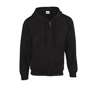 gildan Heavy Blend Adult Full Zip Hooded Sweatshirt, Black, XL