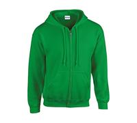 Gildan Heavy Blendâ Full Zip Hooded Sweatshirt Sweatshirt, Irish Green, S Unisex Adult, Irish Green, S