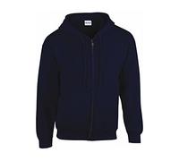 Gildan 18600 Heavy Blend Adult Full Zip Hooded Sweatshirt Navy Blue 5X 5XL