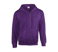 Gildan Heavy Blendâ Full Zip Hooded Sweatshirt Sweatshirt, Purple, S Unisex Adult, Purple, S