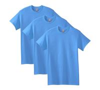 Gildan Heavy Cotton T-Shirt, Style G5000, Multipack, Carolina Blue (3 Pack), XXL (Pack of 3)