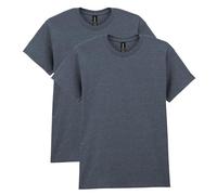 Gildan Heavy Cotton T-Shirt, Style G5000, Multipack, Heather Navy (Pack of 2), XL