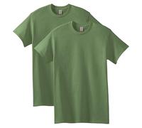 Gildan Heavy Cotton T-Shirt, Style G5000, Multipack, Military Green (2-Pack), L (Pack of 2)