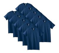 Gildan Men's Heavy Cotton T-Shirt G5000 – Navy Multipack 4XL (10 Pack)