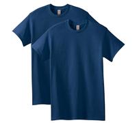 Gildan Heavy Cotton T-Shirt, Style G5000, Multipack, Navy Blue-Pack of 2, XL
