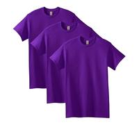Gildan Men's Heavy Cotton T-Shirt, Style G5000, Multipack, Purple (3 Pack), L (Pack of 3)