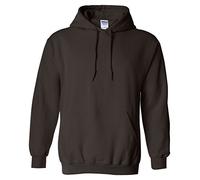 (M, Dark Chocolate) Gildan Heavy Blend Adult Unisex Hooded Sweatshirt / Hoodie