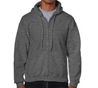 Gildan Heavy Full Zip Hoodie Mens Classic Hooded Sweatshirt Unisex Jumper Top