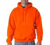 Gildan Heavyweight DryBlend Adult Unisex Hooded Sweatshirt Top / Hoodie (13 Colours) (2XL) (Safety Orange)