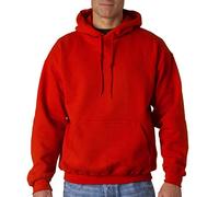 GILDAN Heavyweight DryBlend Adult Unisex Hooded Sweatshirt Top/Hoodie (13 Colours) (L) (Red)