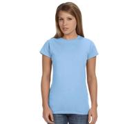Gildan T-Shirt Soft Style Ladies Short Sleeve Light Blue 2XL