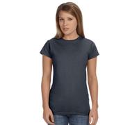 (L, Charcoal) Gildan Ladies Soft Style Short Sleeve T-Shirt