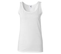 Gildan Ladies Soft Style Tank Top Vest (L) (White)