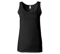 Gildan Ladies Softstyle Junior Fit Tank Top, Black, Medium (US)