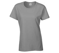 Gildan Ladies/Womens Heavy Cotton Missy Fit Short Sleeve T-Shirt (2XL) (Graphite Heather)
