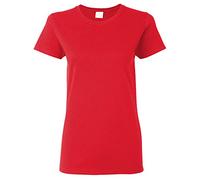 Gildan Ladies/Womens Heavy Cotton Missy Fit Short Sleeve T-Shirt (L) (Red)