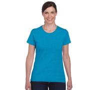 Gildan Ladies/Womens Heavy Cotton Missy Fit Short Sleeve T-Shirt (M) (Heather Sapphire)